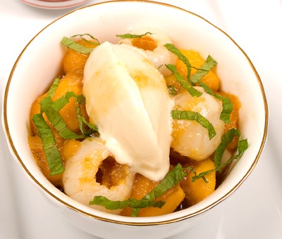 Mangoes and Lychees with Mint