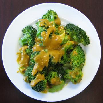 Broccoli with Red Lentil Sauce