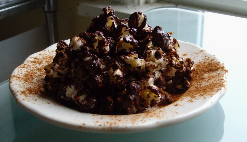 Dark Chocolate Spiced Popcorn
